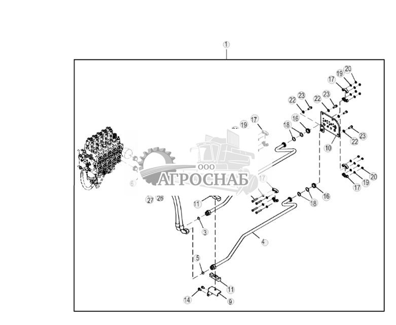 Комплект трубопроводов заднего вспомогательного оборудования пятой секции - ST807075 271.jpg